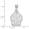 Black Bow Jewelry 14k White Gold South Dakota Coyotes NCAA Large Pendant - 2 of 3