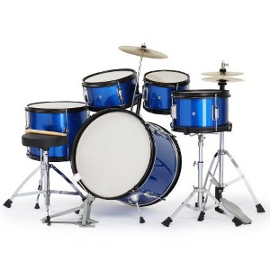 Karl Home 5-Piece Complete Junior Drums Set  Kids Drum Kit with Throne Stool - 1 of 4