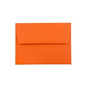 JAM Paper A2 Colored Invitation Envelopes 4.375 x 5.75 Orange Recycled WDBH602 - 1 of 4