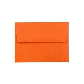 JAM Paper A2 Colored Invitation Envelopes 4.375 x 5.75 Orange Recycled Bulk 250/Box (WDBH602H) 