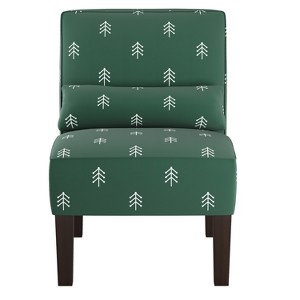 Armless Chair Line Tree Evergreen - Skyline Furniture, Line Tree Green