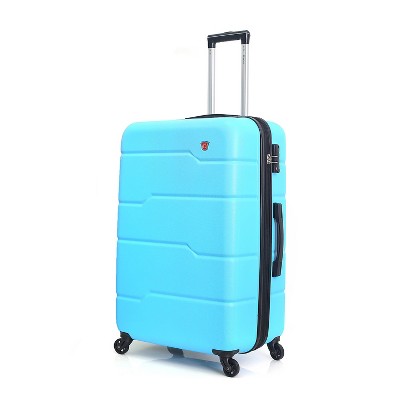 Dukap Rodez Lightweight Hardside Medium Checked Spinner Suitcase Light Blue Target