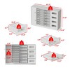 White Acrylic Nail Polish Rack Cabinet with Transparent Drawers Vanity Storage with Golden Handles Dresser Closet Cabinet - 3 of 4