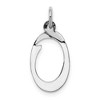 Black Bow Jewelry 14k White Gold, Sophia Collection, Small Script Initial O Pendant - 3 of 4