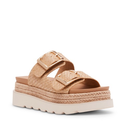 Madden Girl Mythical Flatform Sandal - 6 - Natural Raffia : Target