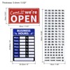Unique Bargains PVC Self-Adhesive Waterproof Store Shop Business Hour Sign 1 Set - 2 of 4