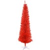HOMCOM 7 FT Artificial Pencil Christmas Tree, Slim Xmas Tree with 499 Realistic Branch Tips and Plastic Stand, Red - 4 of 4