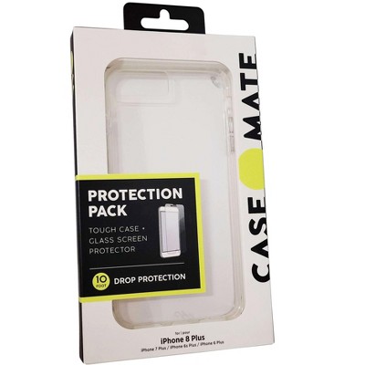 Case-Mate Tough Case with Glass Screen Protector for iPhone 8 Plus, 7 Plus - Clear