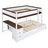 TIRAMISUBEST Twin over Twin / Full over Full Size Bunk Bed w/ Twin Trundle, Storage Bed Frame w/ Drawers & Desk w/ Charging - 4 of 4