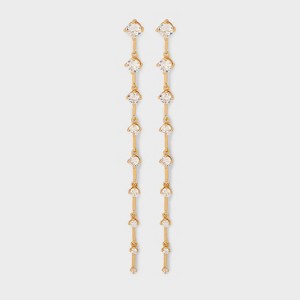 Linear Stone Drop Earrings - Gold - 1 of 3