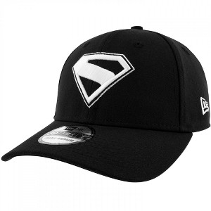 Adult Superman James Gunn Logo Black and White Colorway New Era 39Thirty Fitted Hat - 1 of 4