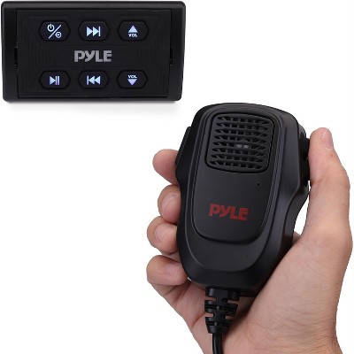Pyle Wireless BT Audio Controller Kit – Compact Handheld Broadcasting Microphone, Marine-Grade Receiver, Remote Control & USB Input