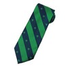 Jacob Alexander Men’s Irish Stripe Shamrock Woven Necktie – Green/Navy - 4 of 4
