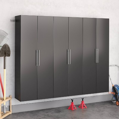 3pc 90" Hangups Storage Cabinet Set Black - Prepac: Wall Mounted ...