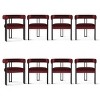 Set of 8 Modern Velvet Dining Chairs, Upholstered Armchairs with Metal Legs, Contemporary Accent Chairs for Dining Room & Kitchen-Maison Boucle - 2 of 4