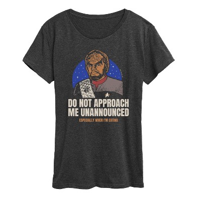 Women's - Star Trek - Worf Do Not Approach Me Short Sleeve Graphic T-Shirt