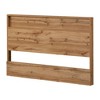 South Shore Queen Musano Headboard Nordik Oak: Modern Storage Shelf, 5-Year Warranty, Particle Board Construction - 2 of 4