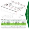Sapphtopaz Window Awning Door Canopy Exterior 59" x 34" Awnings for Doors Polycarbonate Aluminum Alloy with Valance - 3 of 4