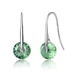 Sophisticated solitaire drop earrings with a sleek design for a modern and timeless appeal - 1 of 3