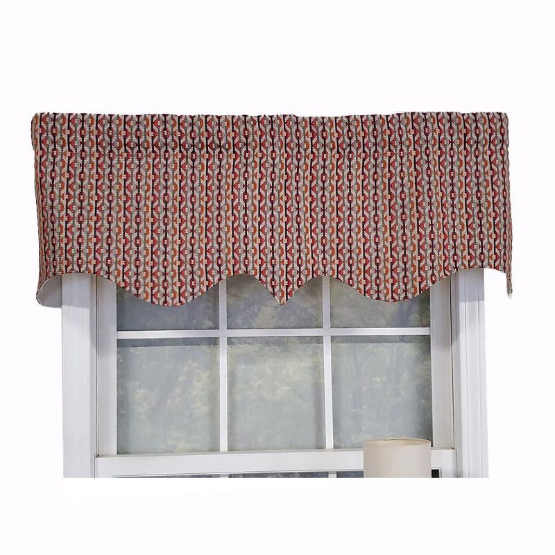 RLF Home Modern Design Classic Anorak Regal Style Window Valance  50" x 17" Multicolor, 1 of 5