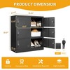 Munora - 6-Door Metal Employee Storage Locker with Locks - Steel Gym Lockers for Office/School - Black - 3 of 4