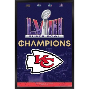Trends International NFL Kansas City Chiefs - Super Bowl LVIII Team Logo Framed Wall Poster Prints - 1 of 4