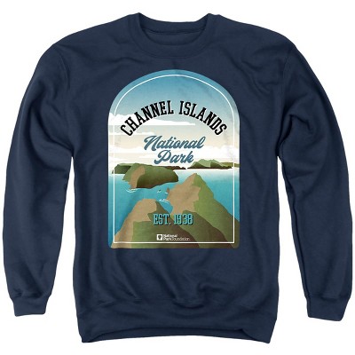 Men's Channel Islands National Park Illustrated Landscape Crewneck Sweatshirt