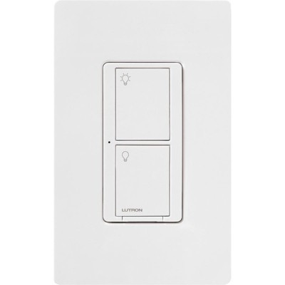 Lutron Caseta Wireless White Smart Light Switch with Alexa and Google Assistant