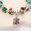 Christmas Charm Bracelet for Women by Ginger Lyne 9" Alloy Colorful Santa Holiday Italian Style Beads - 4 of 4