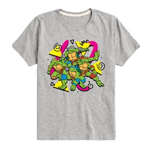 Boys' - Teenage Mutant Ninja Turtles - Retro Character Group Short Sleeve Graphic T-Shirt - 1 of 4