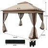 11x11 Foot Instant Gazebo, Double Roof Canopy with Removable Mesh Walls, Includes 4 Sandbags, Perfect for Backyard, Garden, Camping Events - 2 of 4