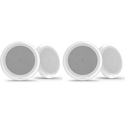 Fusion 2 Pairs EL-F653W EL Series 6.5" 2-Way Marine Coax - White Classic Grill
