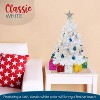 4E's Novelty 23" White Christmas Tree with Lights - Prelit Mini Tabletop Christmas Tree, Artificial White Christmas Tree Ornaments with Star Topper - 2 of 4