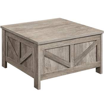Yaheetech Wooden Lift Top Coffee Table With Hidden Compartments, Gray