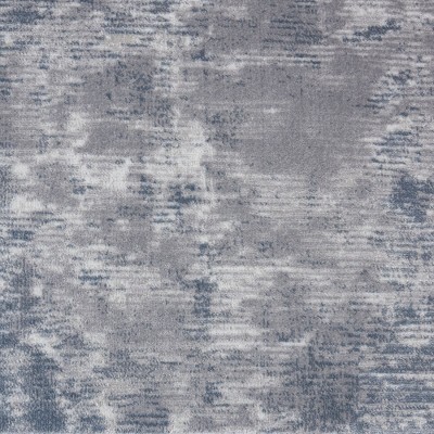 Gray Abstract Hand-Knotted Synthetic Area Rug 3'11" x 5'11"