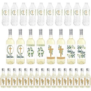 Big Dot of Happiness Elegant Cross - Religious Party Decorations - Beverage Bar Kit - 34 Pieces - 1 of 4