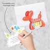 Big Dot of Happiness Balloon Animals - Shaped Thank You Cards - Happy Birthday Party Thank You Note Cards with Envelopes - Set of 12 - 2 of 4