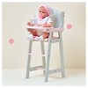 Olivia's Little World - Baby Doll Furniture - Baby High Chair (Gray Polka Dots) - 3 of 4