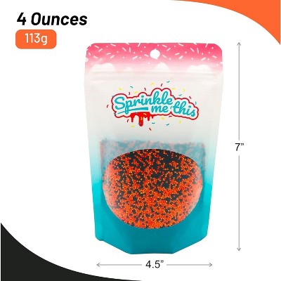 Sprinkle Me This – A Touch of Halloween – Black & Orange Nonpareils – Festive Halloween Sprinkle Blend