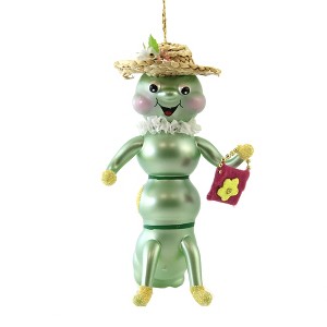 De Carlini Italian Ornaments 5.0 Inch Caterpillar Mom Carrying Purse Spring Tree Ornament , Ornament Italian Bug (1PC) - 1 of 3