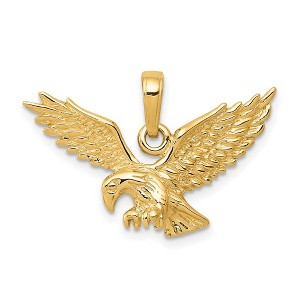 Black Bow Jewelry 14k Yellow Gold Polished Eagle Pendant, 25mm - 1 of 4
