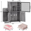 Modern Villa Litter Box Enclosure with Platform, Double Layer Hidden Furniture - 2 of 4