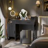 Aheaplus Vanity Desk with 4 Storage Drawers, Modern Makeup Vanity Table with Charging Station - 3 of 4