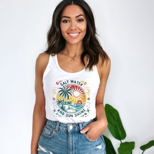 Simply Sage Market Salt Water And Sun Shine Circle Racerback Tank - 1 of 4