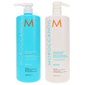 Moroccanoil Moisture Repair Shampoo 33.8 oz & Moisture Repair Conditioner 33.8 oz Combo Pack - 1 of 4