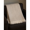 HomeRoots 55" X 70" Cinnamon Cotton Blend Woven Plush Throw Blanket with Fringe - 2 of 4