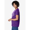 Woman Within Plus Size Marled Cuffed-Sleeve Tee - 4 of 4