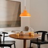 Rennnsan Veorix 11"W 1-Light Dome Wood Modern Dimmable Pendant - 4 of 4