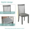 5-Piece Modern Dining Set: Square Wood Table with 4 Upholstered Chairs for Kitchen and Dining Room - 2 of 4