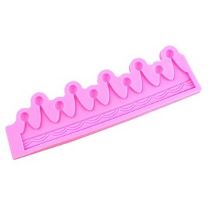 O'Creme King Crown Silicone Fondant Mold - 8.85" x 0.3" - Pink - 1 of 4